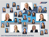 Bild zeigt die Mitarbeiterinnen der NADA Austria